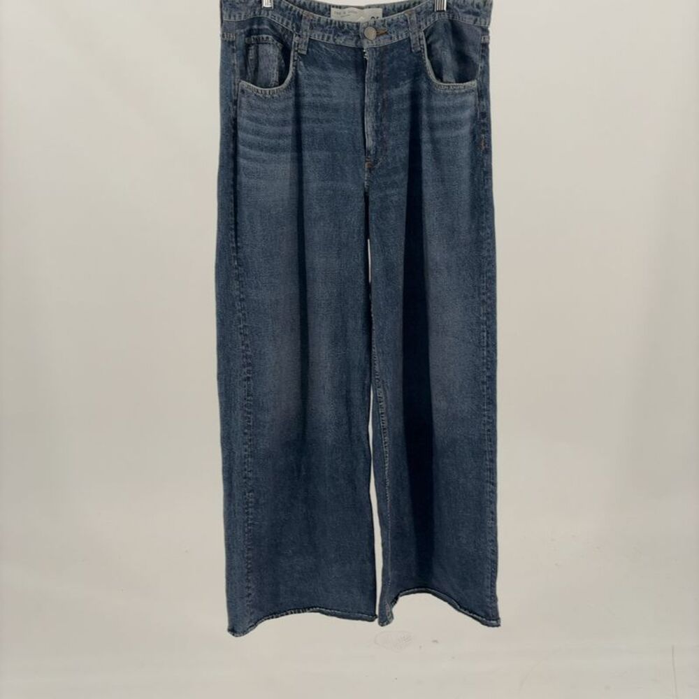 rag & bone Miramar Sophie Faux Jeans Wide Leg Sweatpants